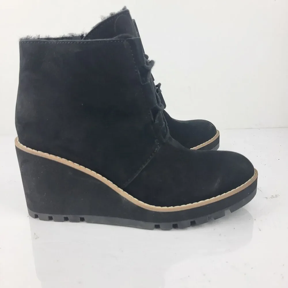 Eileen Fisher Capa  Boots Booties Wedge Black Size 7